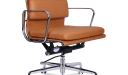 'Verita' Medium Back Office Chair In Tan PU Leather