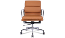'Verita' Medium Back Office Chair In Tan PU Leather
