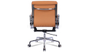 'Verita' Medium Back Office Chair In Tan PU Leather