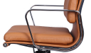 'Verita' Medium Back Office Chair In Tan PU Leather