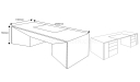 shop drawing of 8.5 feet Status office desk