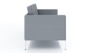 'Yugo' Three Seater Sofa In Gray PU Leather