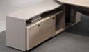 'Moby II' 8 Feet Office Desk In Pearwood Finish