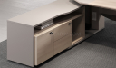 'Orion' 8 Feet Office Desk In Pearwood Finish