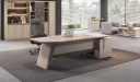 'Orion' 8 Feet Office Desk In Pearwood Finish