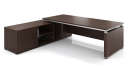 'Eazy' 8 Feet Office Table In Dark Oak Veneer
