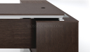 'Eazy' 8 Feet Office Table In Dark Oak Veneer