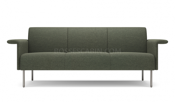 'Fleur' Three Seater Fabric Sofa With Flat Armrests