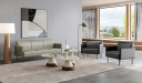 'Fleur' Leather Sofa With Slim Armrests