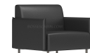 'Fleur' One Seater Leather Sofa With Slim Armrests