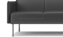 'Fleur' Three Seater Leather Sofa With Slim Armrests