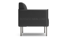 'Fleur' Three Seater Leather Sofa With Slim Armrests