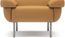 'Fleur' One Seater Leather Sofa With Reclined Armrests