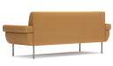 'Fleur' Three Seater Leather Sofa With Reclined Armrests