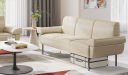 'Fleur' Leather Sofa With Reclined Armrests