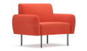 'Fleur' Single Seater Sofa With Rounded Armrests