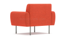 'Fleur' Single Seater Sofa With Rounded Armrests