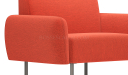 'Fleur' Single Seater Sofa With Rounded Armrests