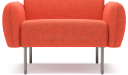'Fleur' Single Seater Sofa With Rounded Armrests