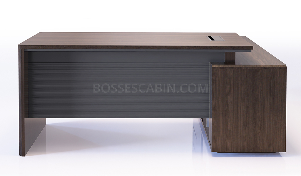 Nexa 5 feet Office Desk In Walnut Small Office Desks Boss s Cabin