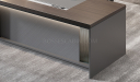 'Nexa' 8.5 Ft. Office Desk In Pari Walnut & Leather