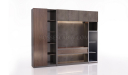 'Inspira' 8 Feet Width Wall Cabinet In Walnut