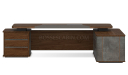 'Inspira Gold' 8 Feet Office Table With Side Cabinet