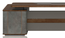 'Inspira Gold' 8 Feet Office Table With Side Cabinet
