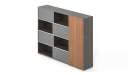 'Varna' 6.5 Feet Office Cabinet In Walnut Veneer