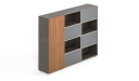 'Varna' 6.5 Feet Office Cabinet In Walnut Veneer