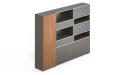 'Varna' 8 Ft Office Cabinet In Walnut Veneer & Lacquer