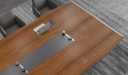 'Aulenti' 28 Feet Boardroom Table in Rich Walnut Veneer