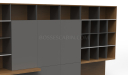 'Aulenti' 13 Ft Display Cabinet In Open Pore Walnut Veneer