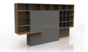 'Aulenti' 13 Ft Display Cabinet In Open Pore Walnut Veneer