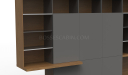 'Aulenti' 13 Ft Display Cabinet In Open Pore Walnut Veneer