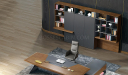 'Aulenti' 11 Ft Display Cabinet In Open Pore Walnut Veneer
