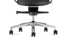 'Aulenti' High Back Office Chair With Polished Aluminum Arms