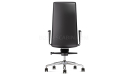 'Aulenti' High Back Office Chair With Polished Aluminum Arms