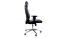 high back office chair in black leather