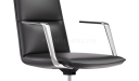 'Aulenti' Medium Back Office Chair With Polished Aluminum Arms