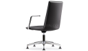 'Aulenti' Medium Back Office Chair With Polished Aluminum Arms