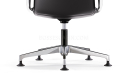 'Aulenti' Medium Back Office Chair With Polished Aluminum Arms