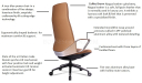 'Atlas' Luxury Office Chair In Coffee Brown Nappa Leather