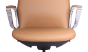 'Atlas' Luxury Office Chair In Coffee Brown Nappa Leather