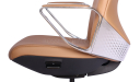 'Atlas' Luxury Office Chair In Coffee Brown Nappa Leather