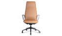 'Atlas' Luxury Office Chair In Coffee Brown Nappa Leather