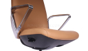 'Atlas' Luxury Office Chair In Coffee Brown Nappa Leather