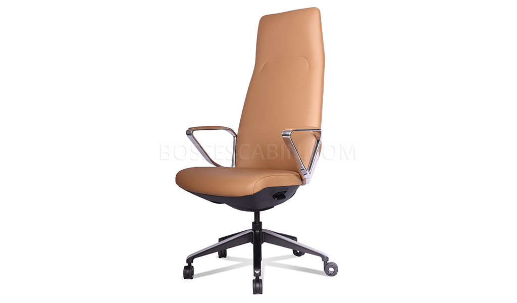 Atlas Luxury Office Chair In Nappa Leather BossesCabin
