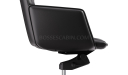 'Aulenti' High Back Office Chair With Slim Leather Arms