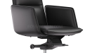 'Aulenti' Medium Back Office Chair With Slim Leather Arms